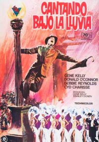 Caratula de la película de 1952, Cantando bajo la lluvia.